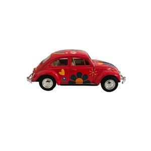 Kinsmart Volkswagen Beetle Diecast Toy Car – 1:32 Scale Flower Power Model